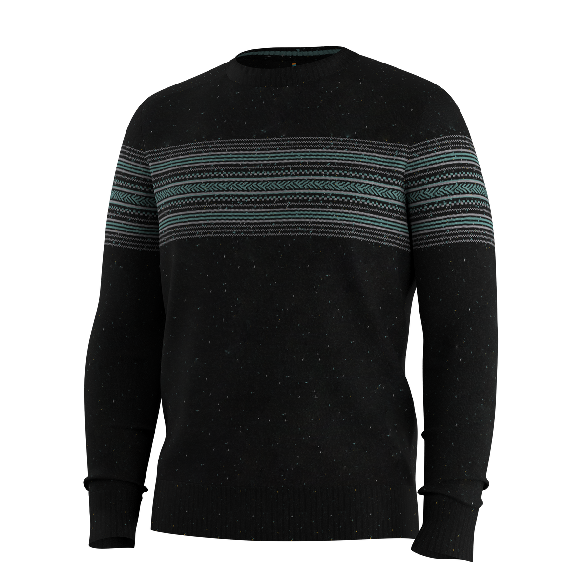 Men's Sparwood Stripe Crew Sweater Black Donegal - ver - 3