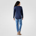 Women's Shadow Pine Colorblock Crew Sweater Almond Donegal - ver - 2