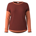 Women's Shadow Pine Colorblock Crew Sweater Almond Donegal - ver - 35