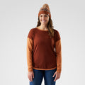 Women's Shadow Pine Colorblock Crew Sweater Almond Donegal - ver - 33