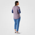Women's Shadow Pine Colorblock Crew Sweater Almond Donegal - ver - 26
