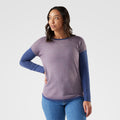 Women's Shadow Pine Colorblock Crew Sweater Almond Donegal - ver - 25