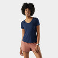 Women's Active Ultralite V-Neck Short Sleeve Burnt Sienna - ver - 1