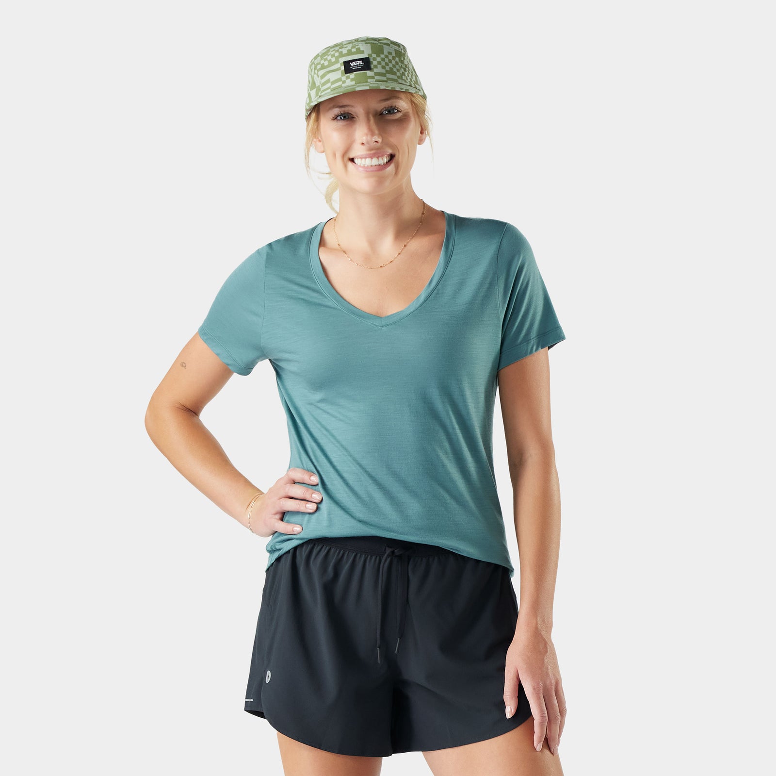Women's Active Ultralite V-Neck Short Sleeve Purple Storm - ver - 1