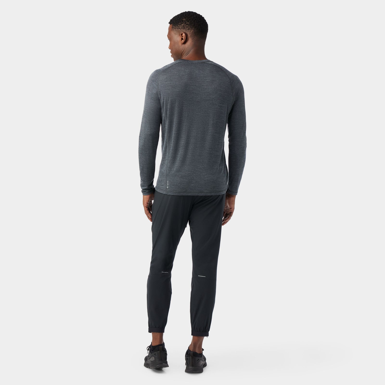 Men's Active Ultralite Long Sleeve Charcoal Heather - ver - 2