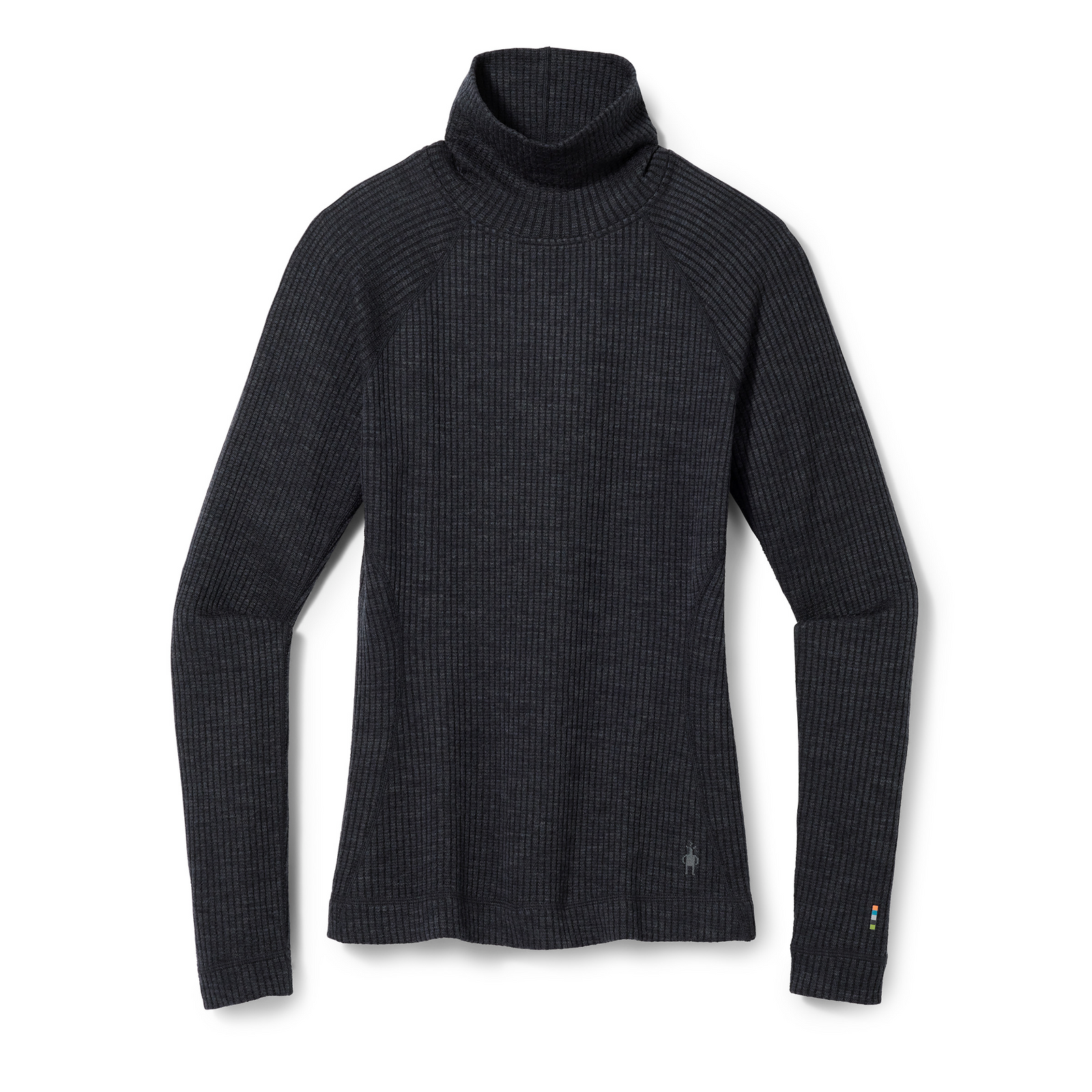 Women's Thermal Merino Rib Turtleneck Mink-Chalk Violet Heather - ver - 3