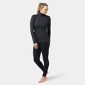Women's Thermal Merino Rib Turtleneck Mink-Chalk Violet Heather - ver - 1