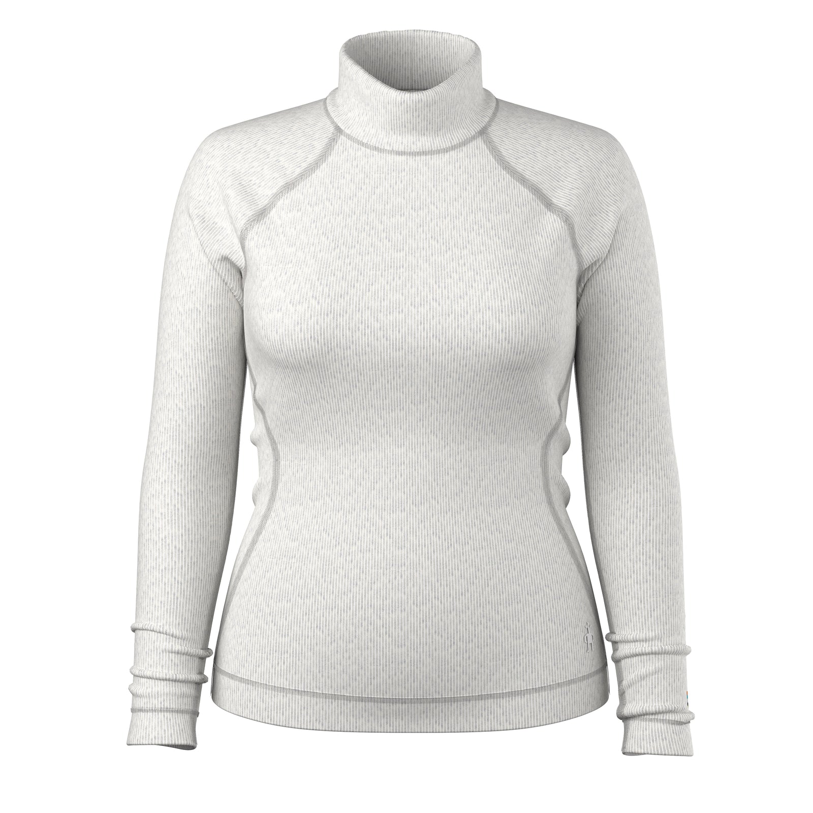Women's Thermal Merino Rib Turtleneck Ash Heather - ver - 3