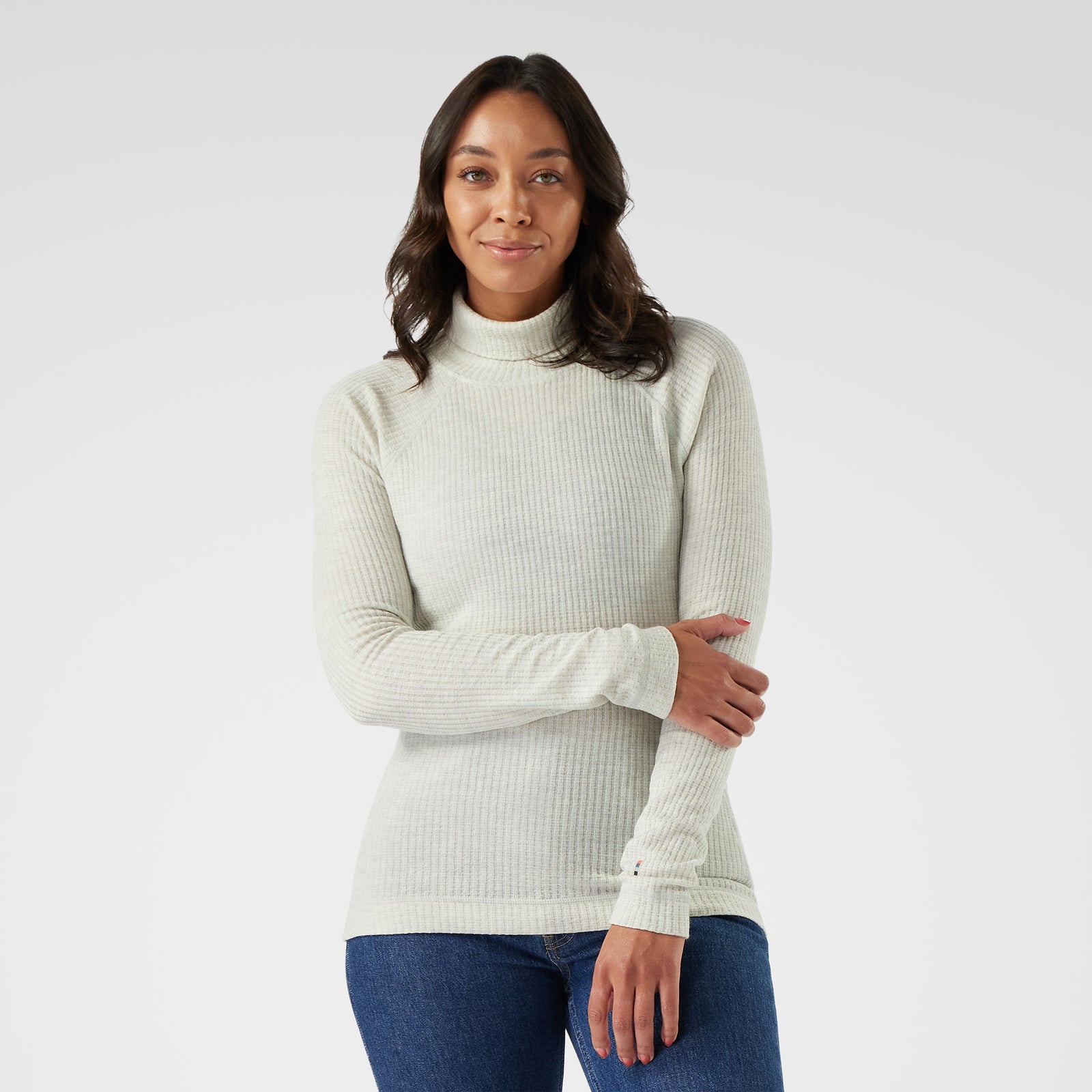Women's Thermal Merino Rib Turtleneck Ash Heather - ver - 1