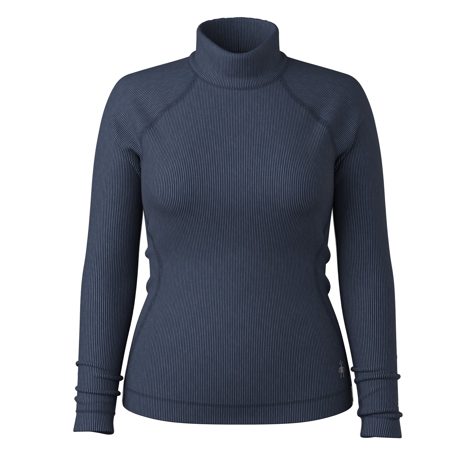 Women's Thermal Merino Rib Turtleneck Mink-Chalk Violet Heather - ver - 3