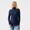 Women's Thermal Merino Rib Turtleneck Mink-Chalk Violet Heather - ver - 1