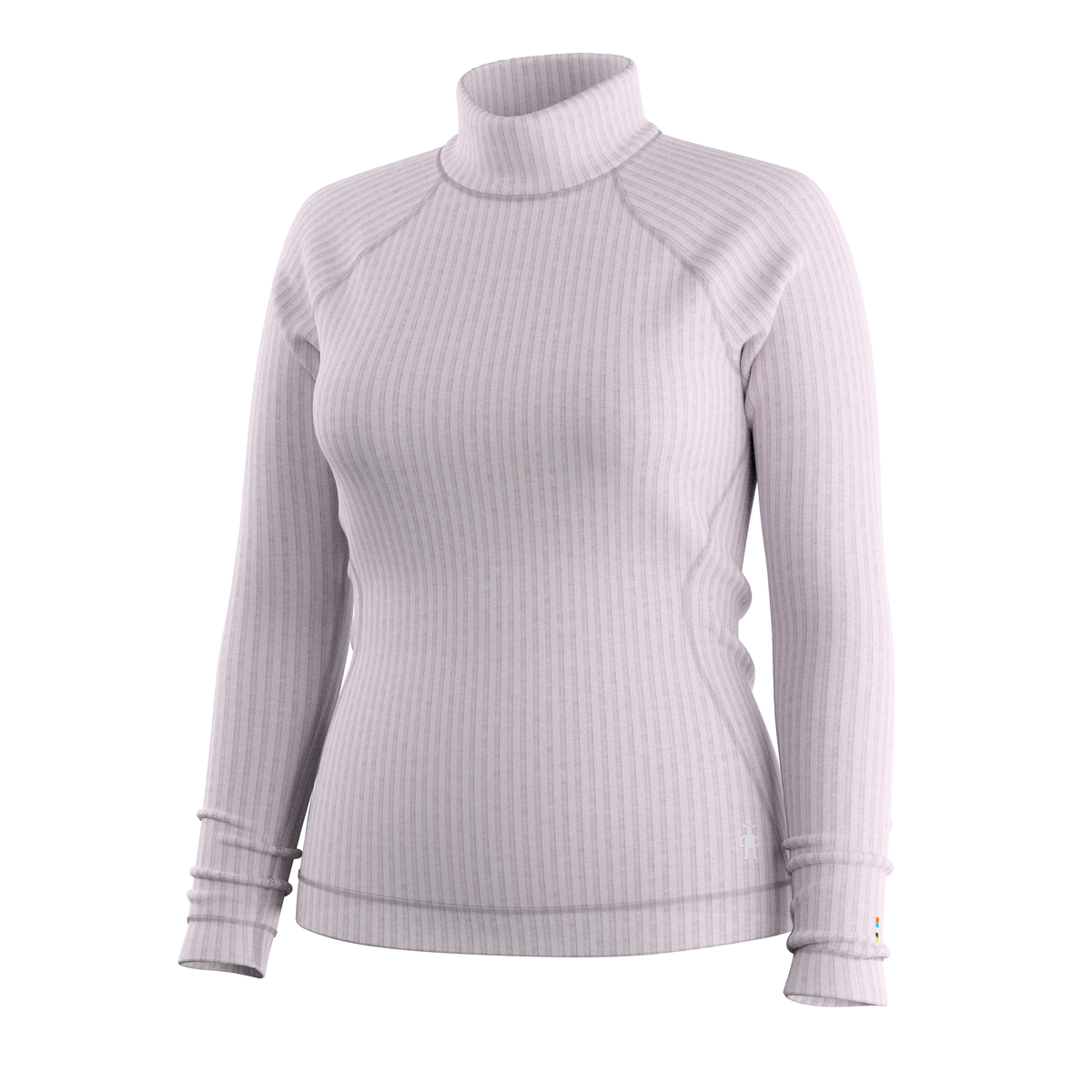 Women's Thermal Merino Rib Turtleneck Icy Lavender Heather - ver - 3