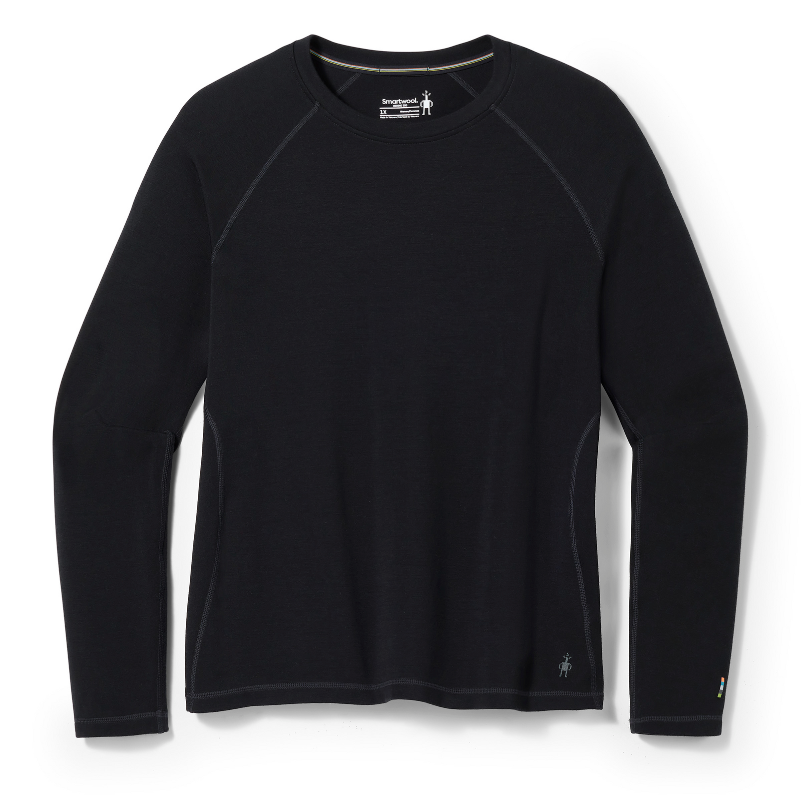 Women's Classic Thermal Merino Base Layer Crew Plus Black - ver - 3