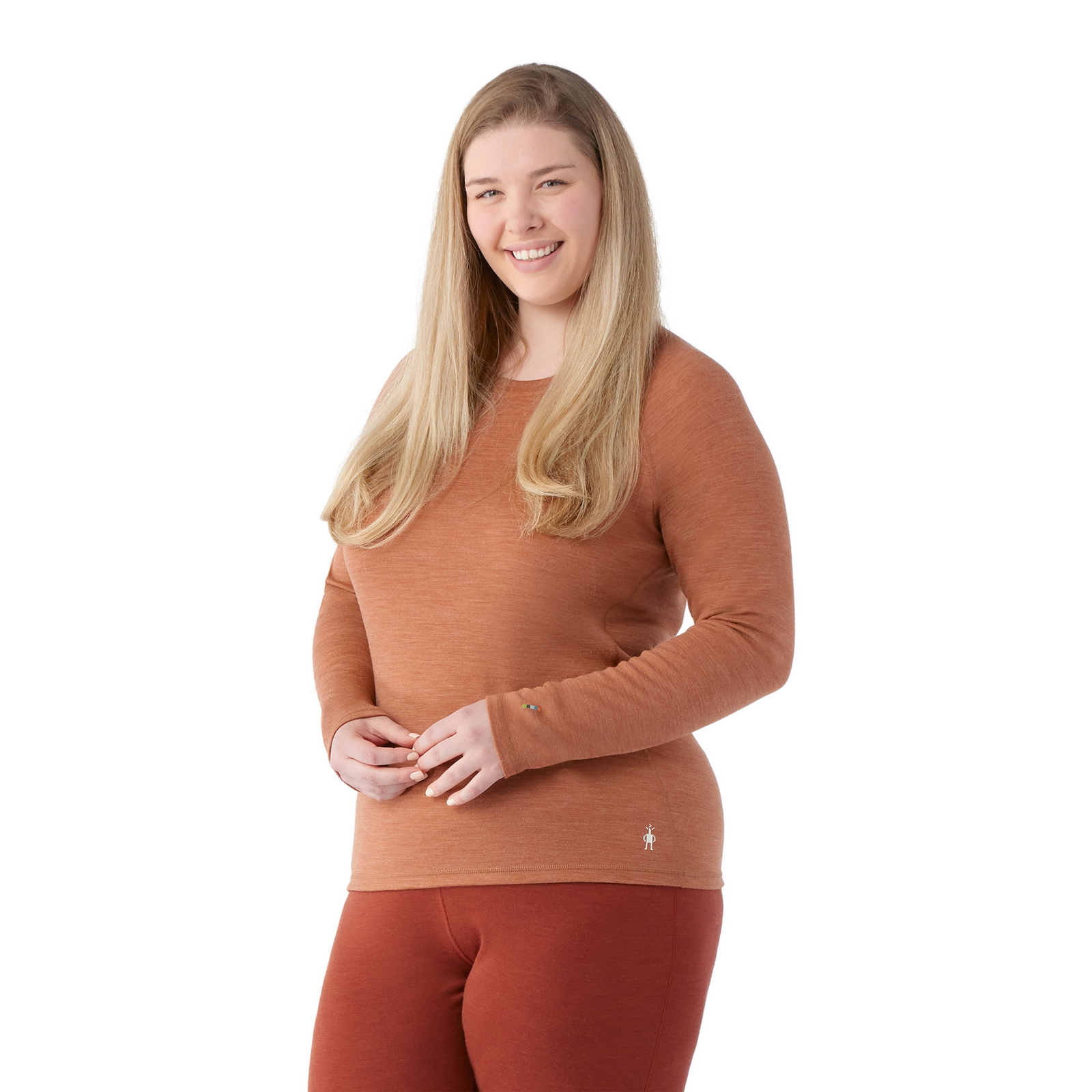 Women's Classic Thermal Merino Base Layer Crew Plus Black - ver - 5