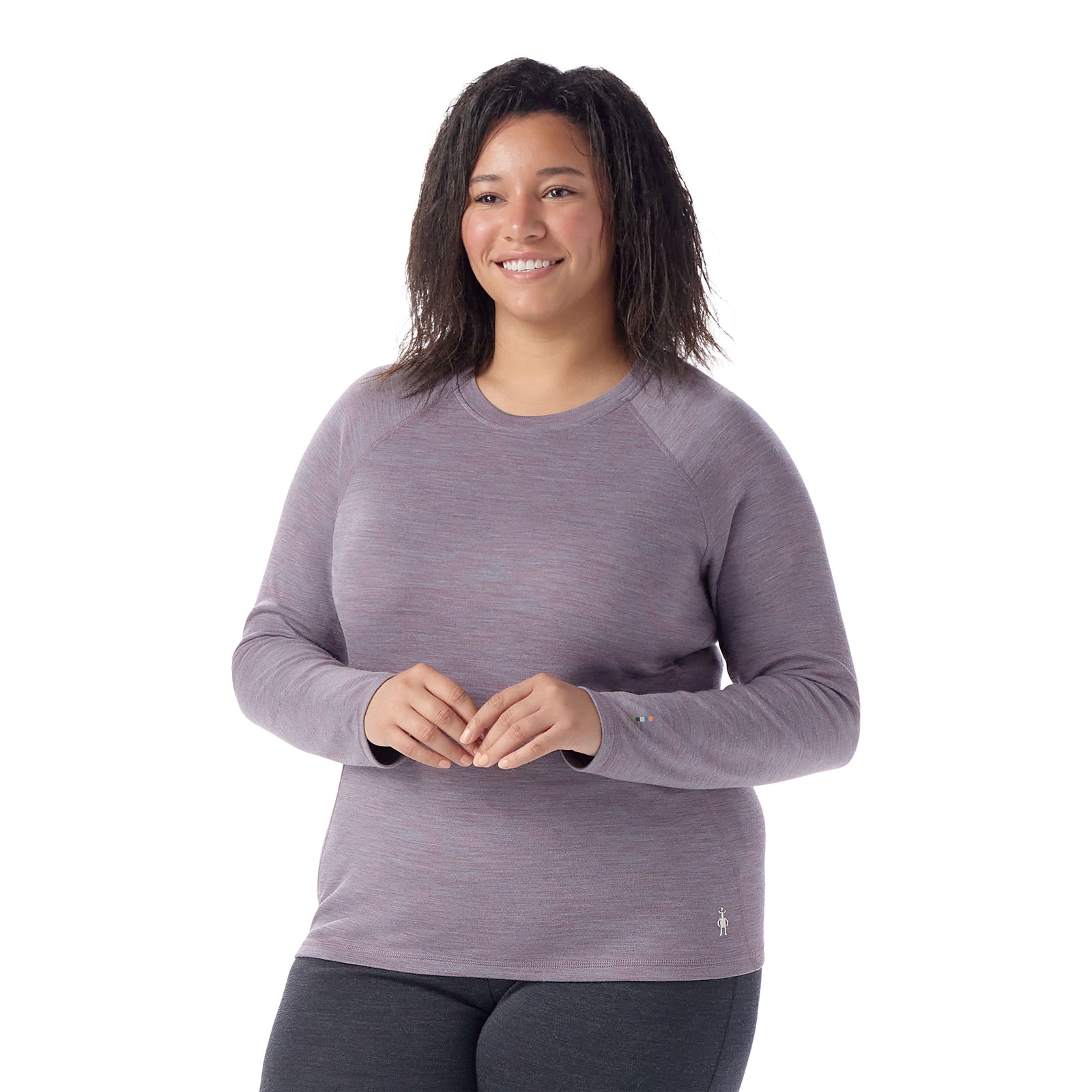 Haut de base Classic Thermal Merino à encolure ronde pour femmes tailles plus en boîte  - voir - 1