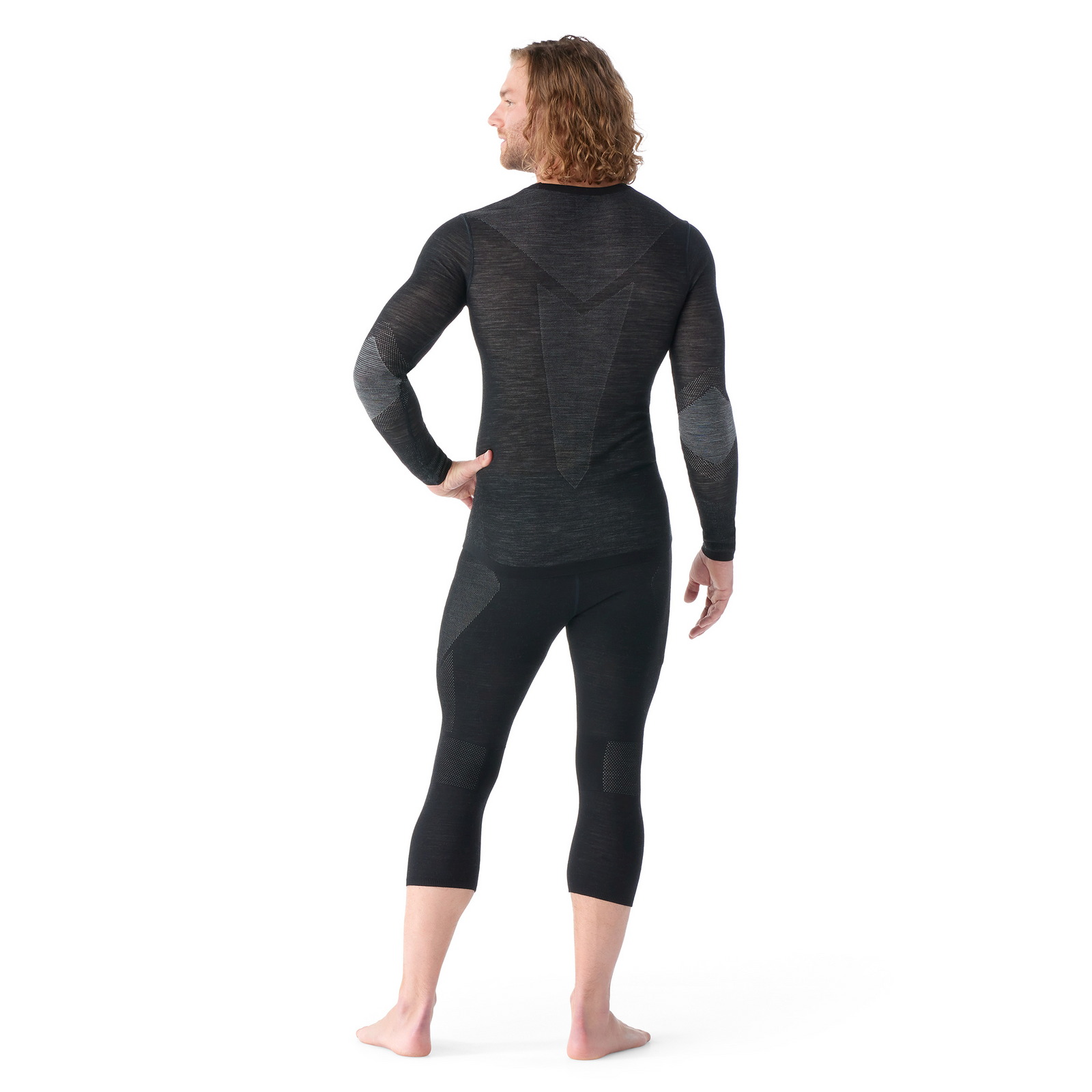 Men's Intraknit™ Thermal Merino Base Layer 3/4 Bottom Charcoal Heather-Black - ver - 2