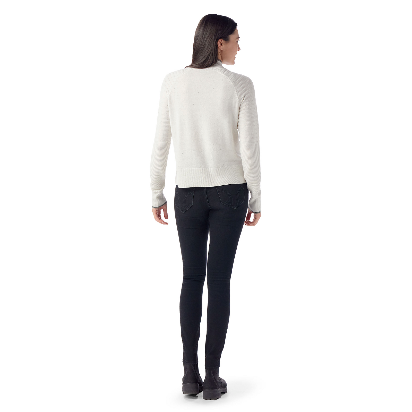 Women's Edgewood Mock Neck Sweater Natural Donegal - ver - 2