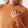 Women's Edgewood Mock Neck Sweater Terracotta Heather - ver - 3