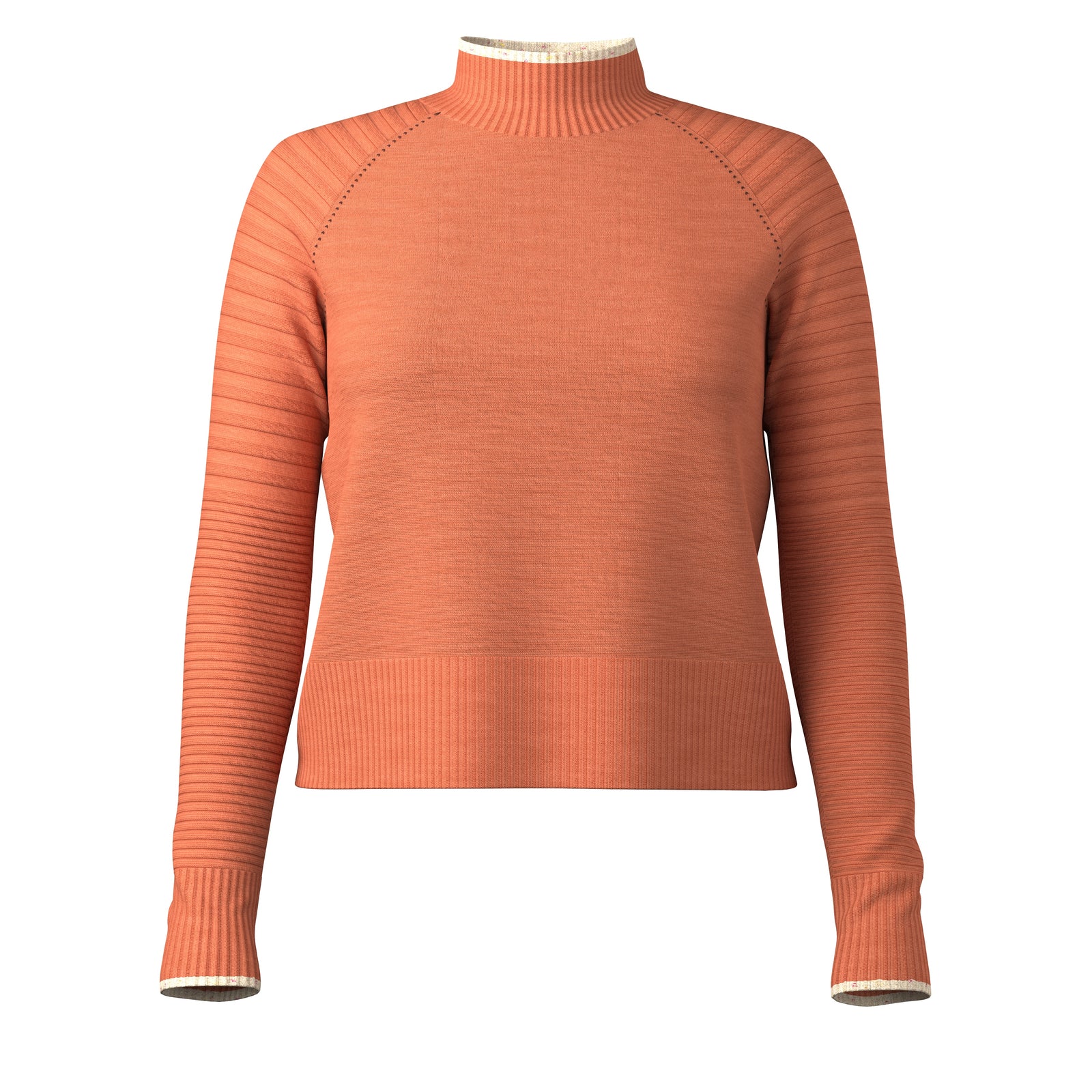 Women's Edgewood Mock Neck Sweater Terracotta Heather - ver - 4