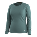Women's Classic All-Season Merino Base Layer Crew Dusty Teal - ver - 3