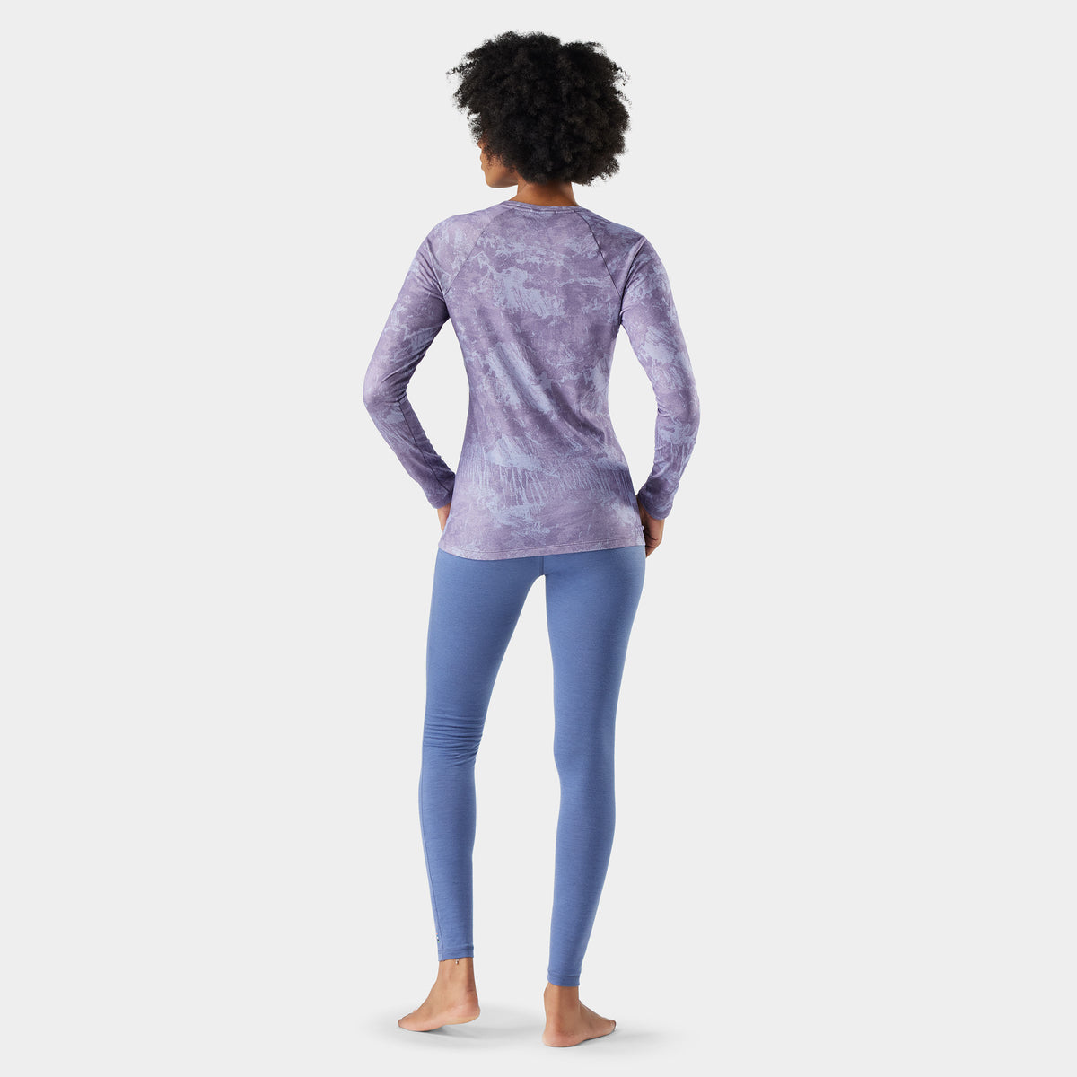 Women's Classic All-Season Merino Base Layer Crew Purple Storm Mountain - 2