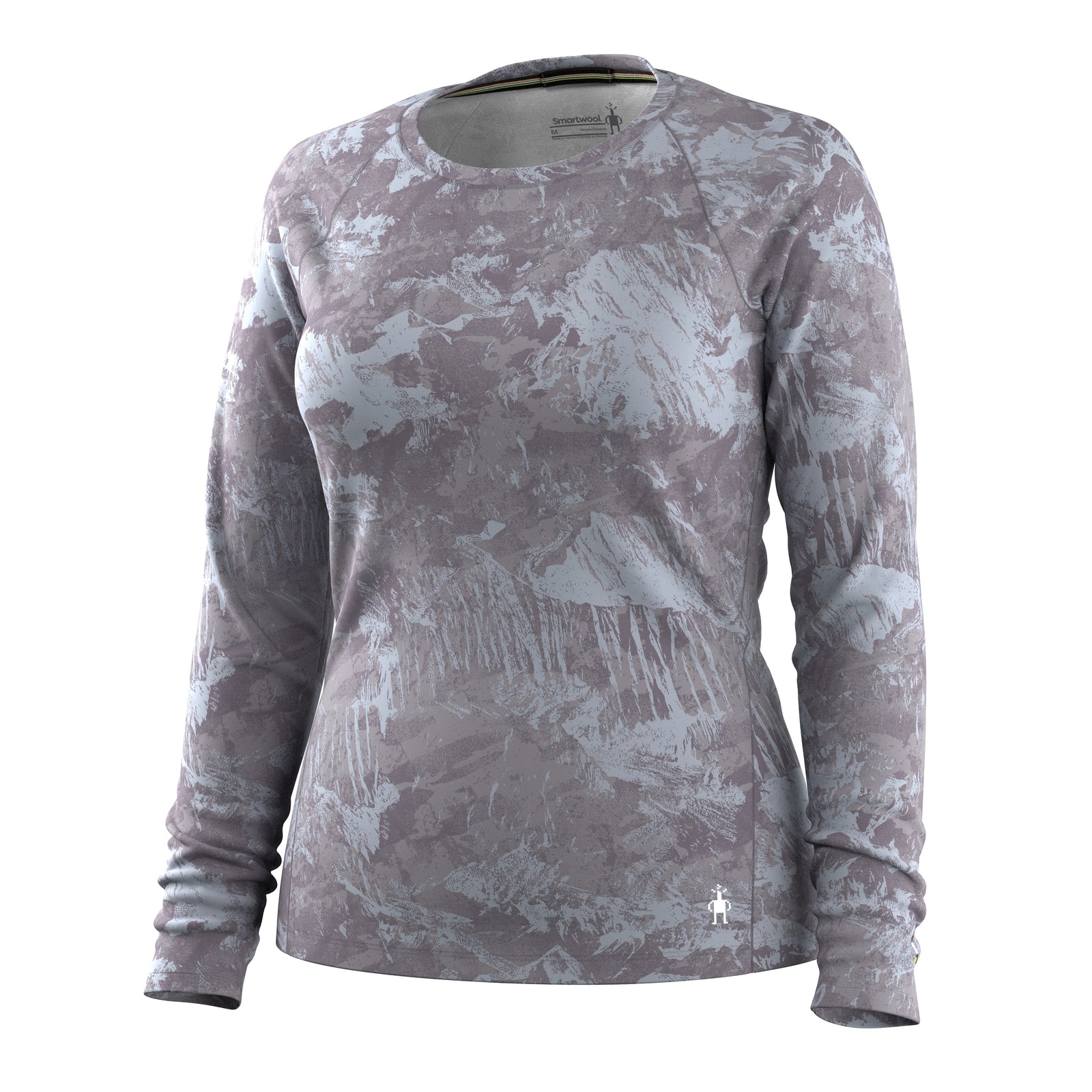 Women's Classic All-Season Merino Base Layer Crew Purple Storm Mountain - ver - 3