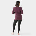 Women's Classic All-Season Merino Base Layer Crew Purple Storm Mountain - ver - 29