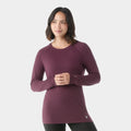 Women's Classic All-Season Merino Base Layer Crew Purple Storm Mountain - ver - 28