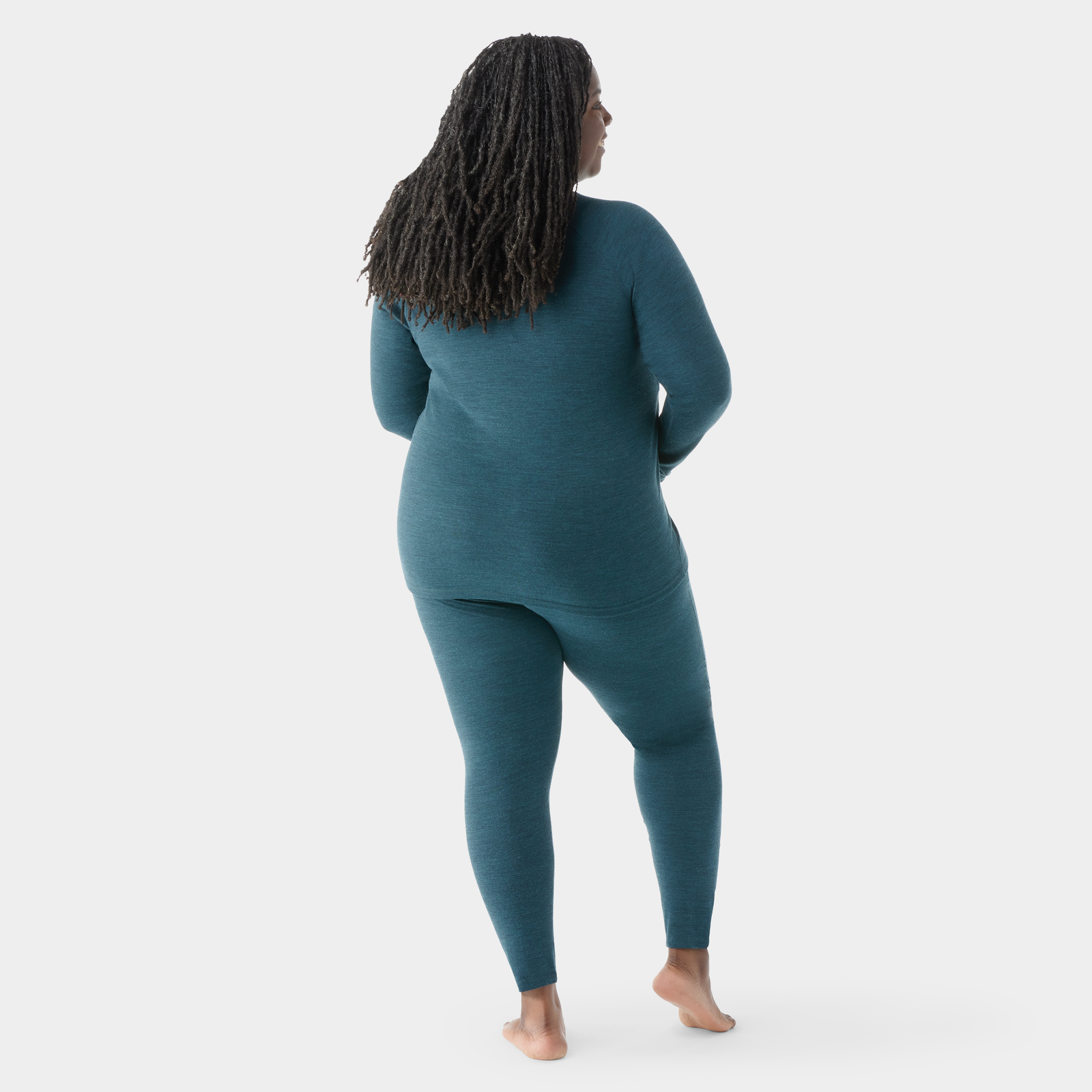 Women's Classic All-Season Merino Base Layer Crew Plus Burnt Sienna - ver - 2