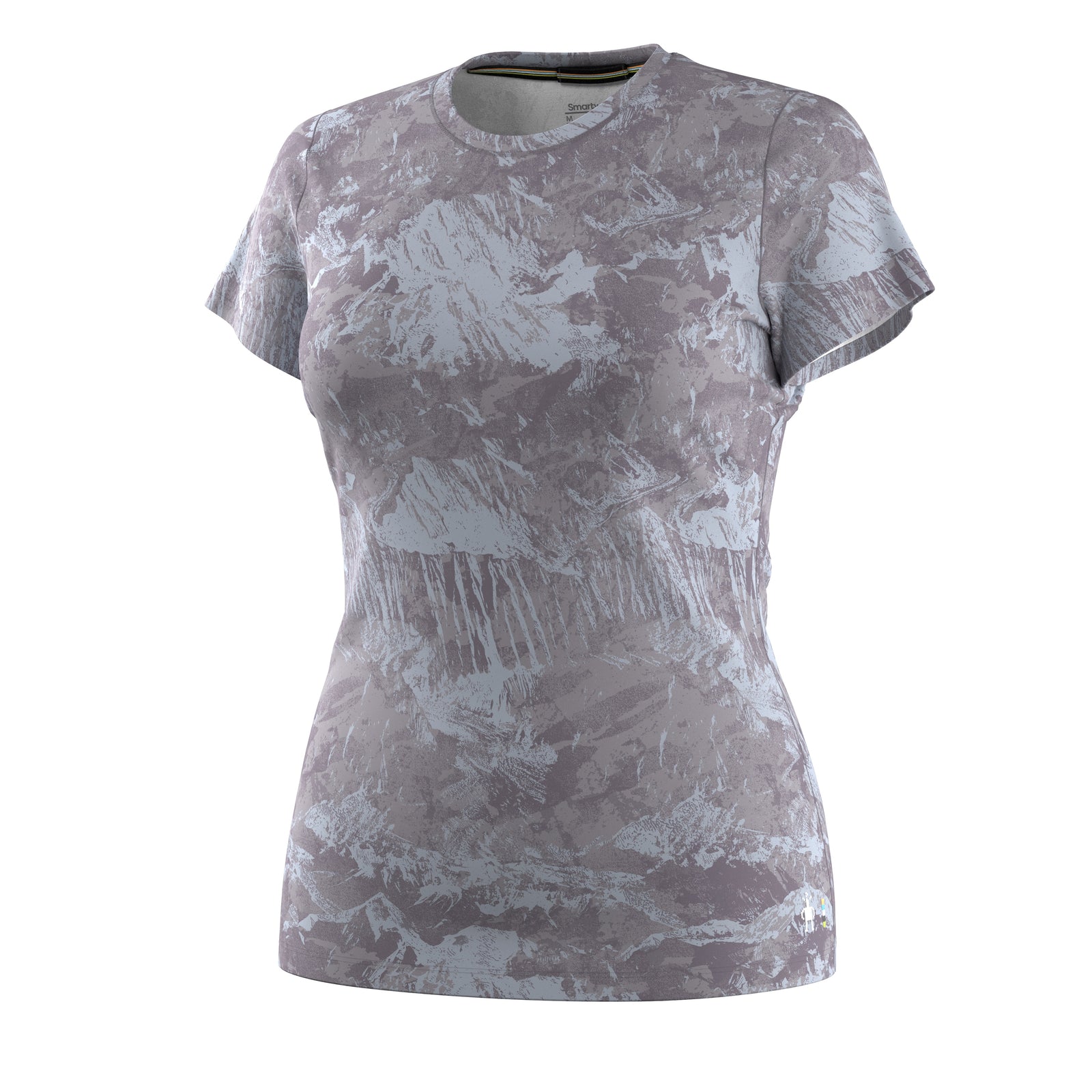 Women's Merino Short Sleeve Tee Purple Storm Mountain - ver - 3
