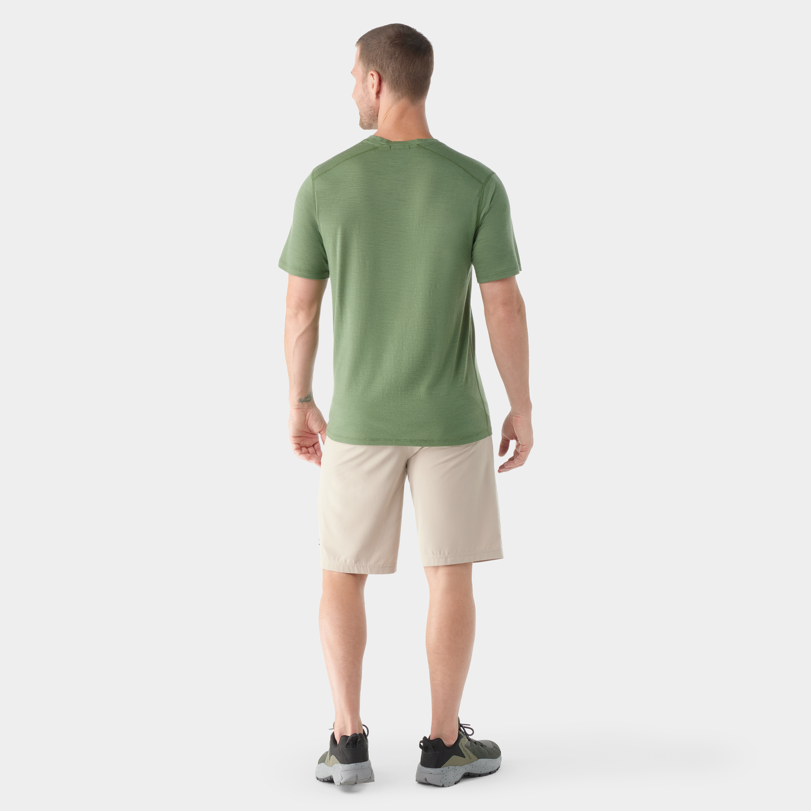 Men's Merino Short Sleeve Tee Sable Brown Mountain - ver - 2
