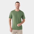Men's Merino Short Sleeve Tee Sable Brown Mountain - ver - 52