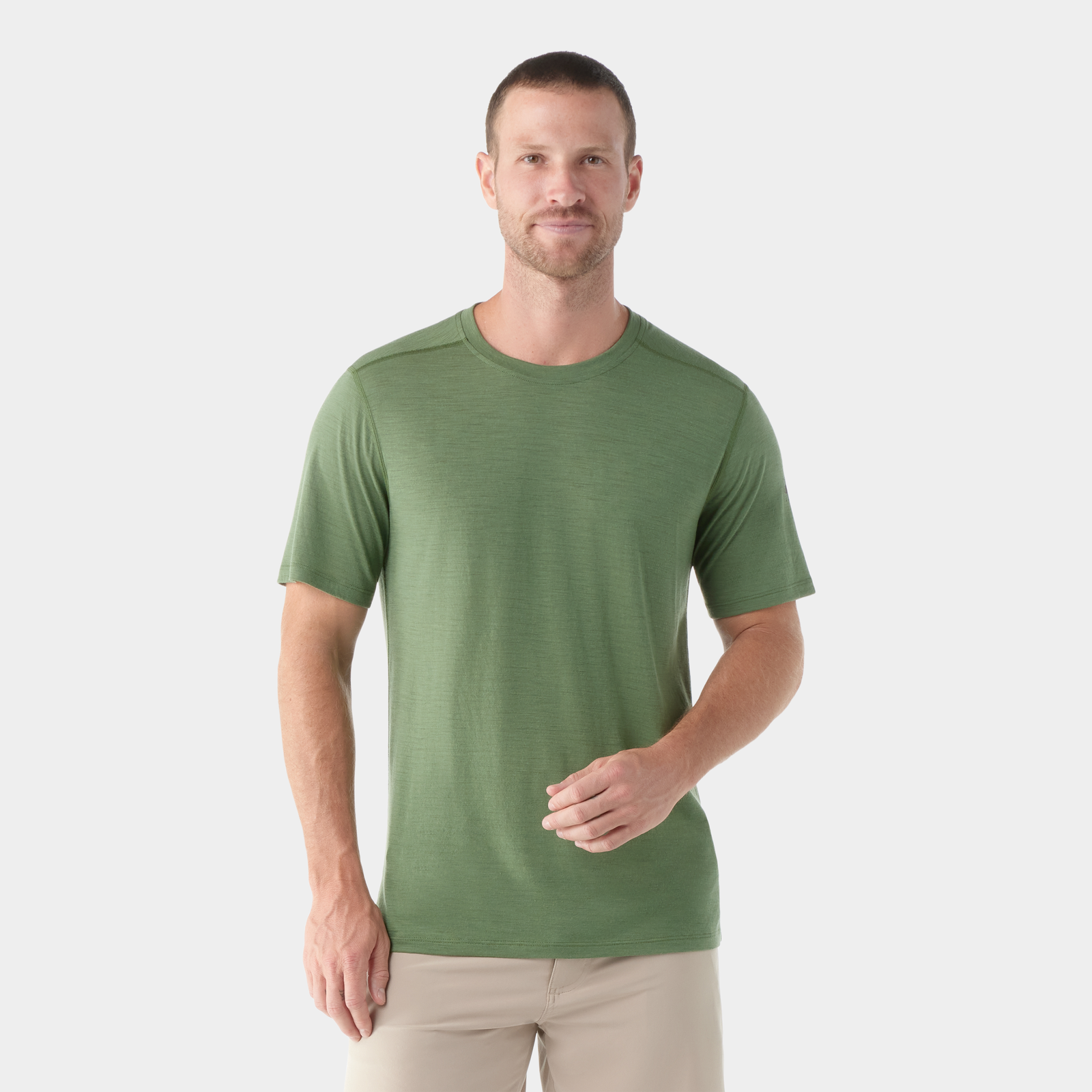 Men's Merino Short Sleeve Tee Sable Brown Mountain - ver - 1