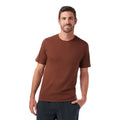 Men's Merino Short Sleeve Tee Sable Brown Mountain - ver - 17