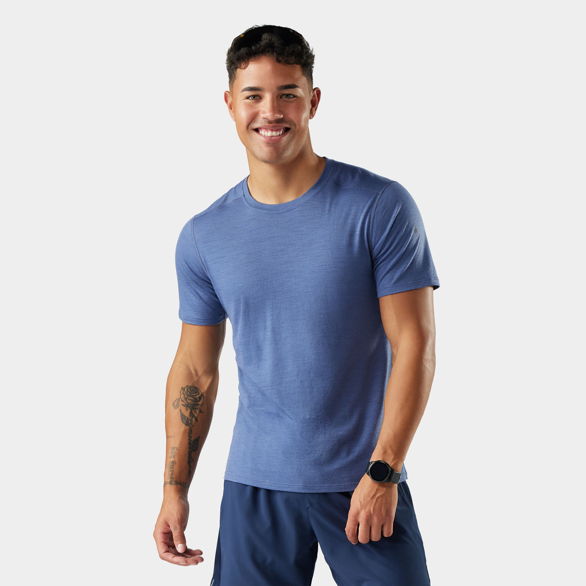 Men's Merino Short Sleeve Tee Nightfall Blue - 1