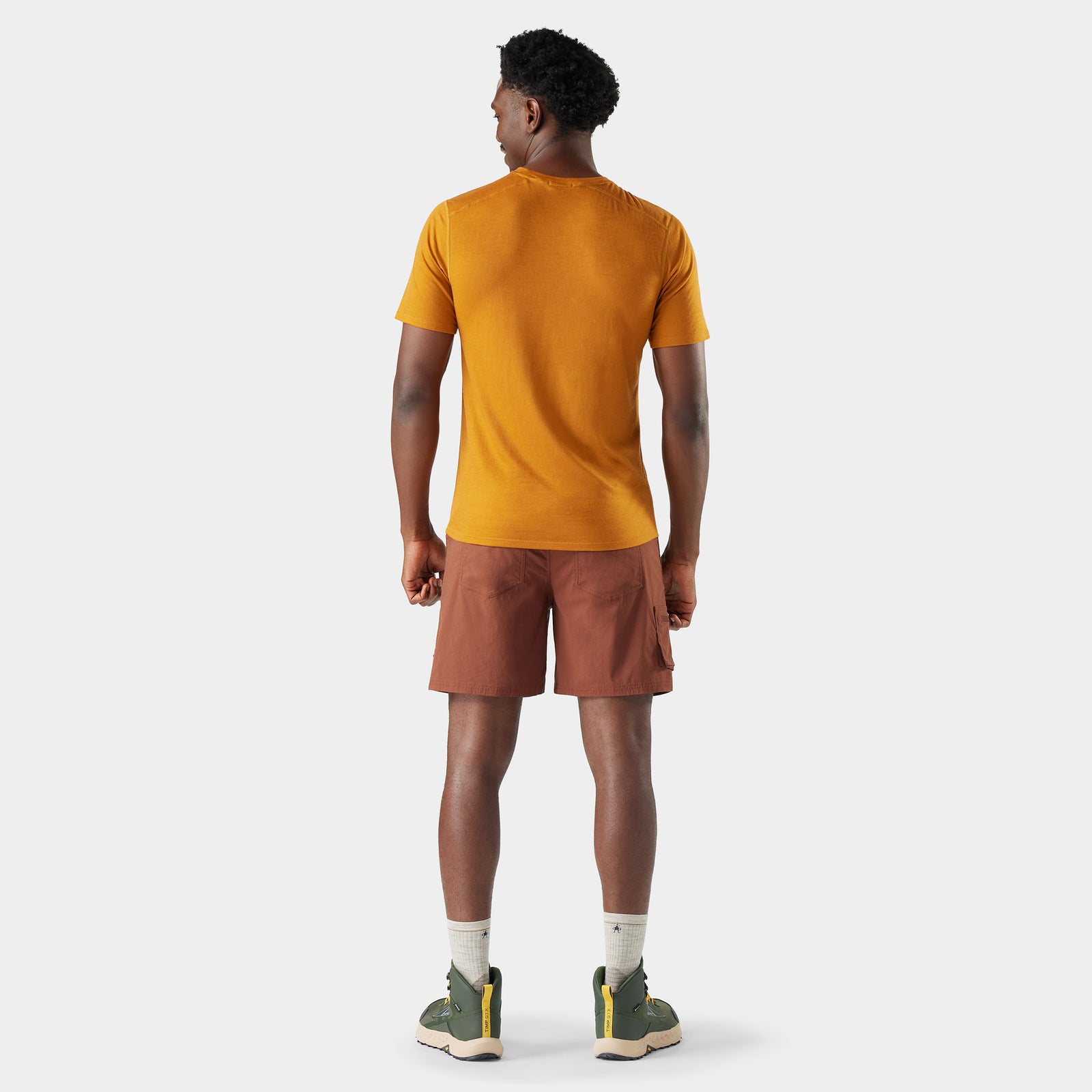 Men's Merino Short Sleeve Tee Sable Brown Mountain - ver - 2