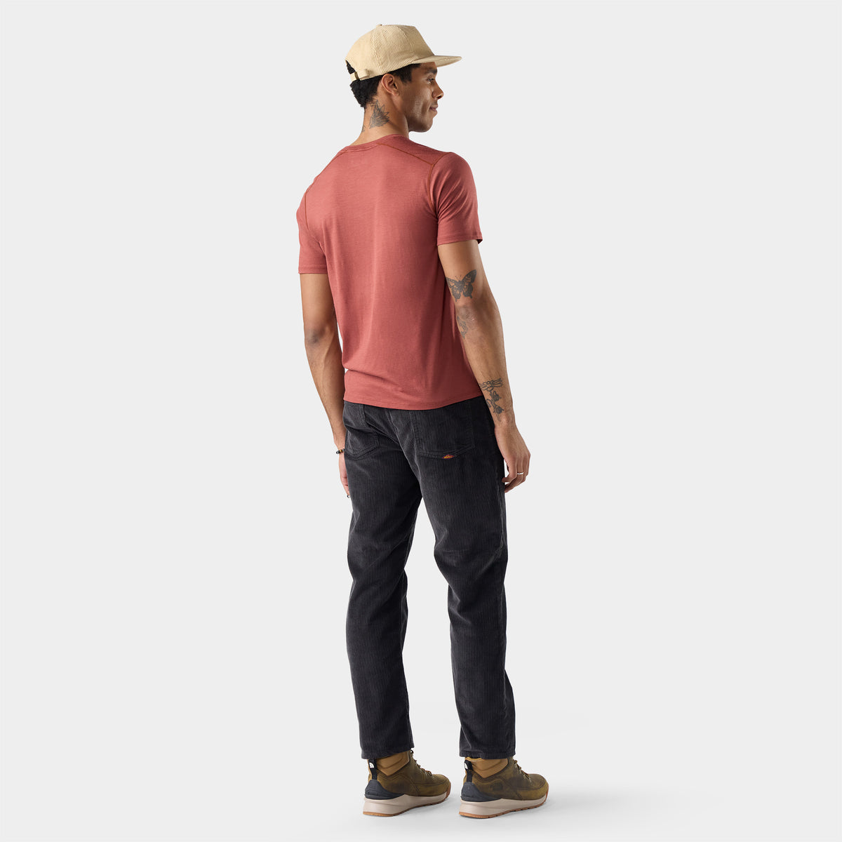 Men's Merino Short Sleeve Tee Burnt Sienna - 2