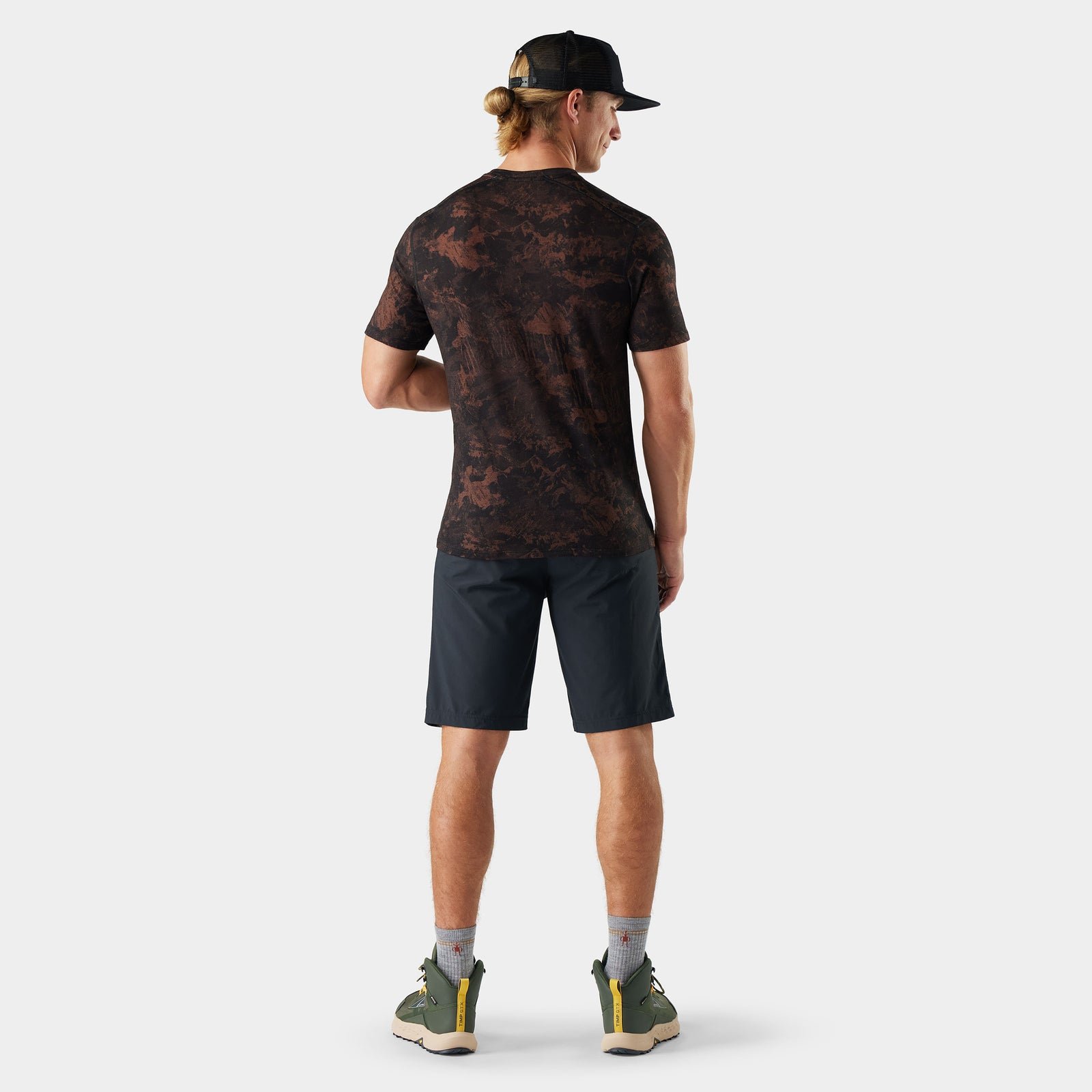 Men's Merino Short Sleeve Tee Sable Brown Mountain - ver - 2