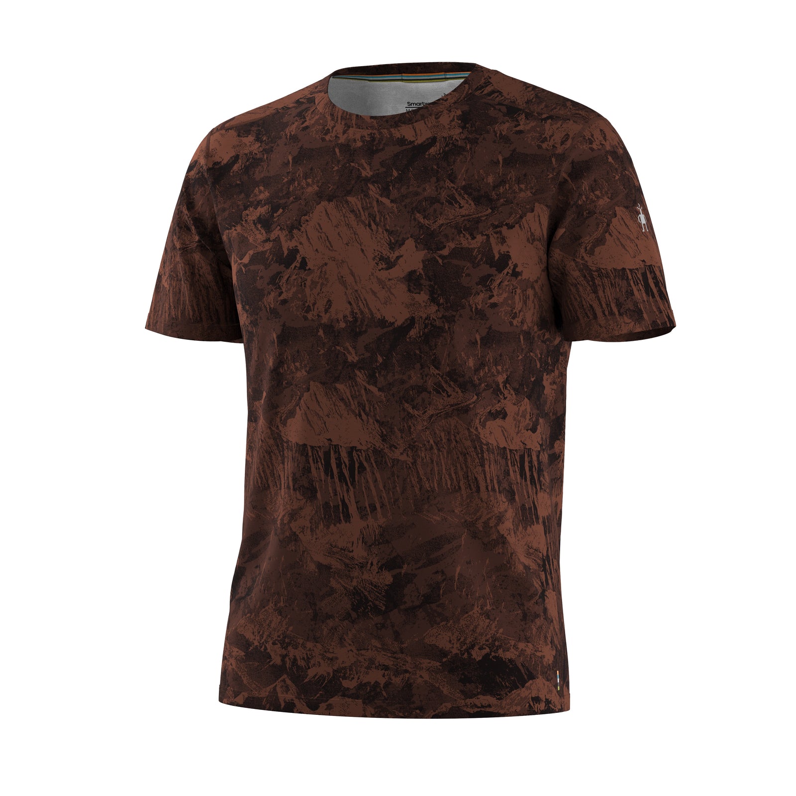 Men's Merino Short Sleeve Tee Sable Brown Mountain - ver - 3