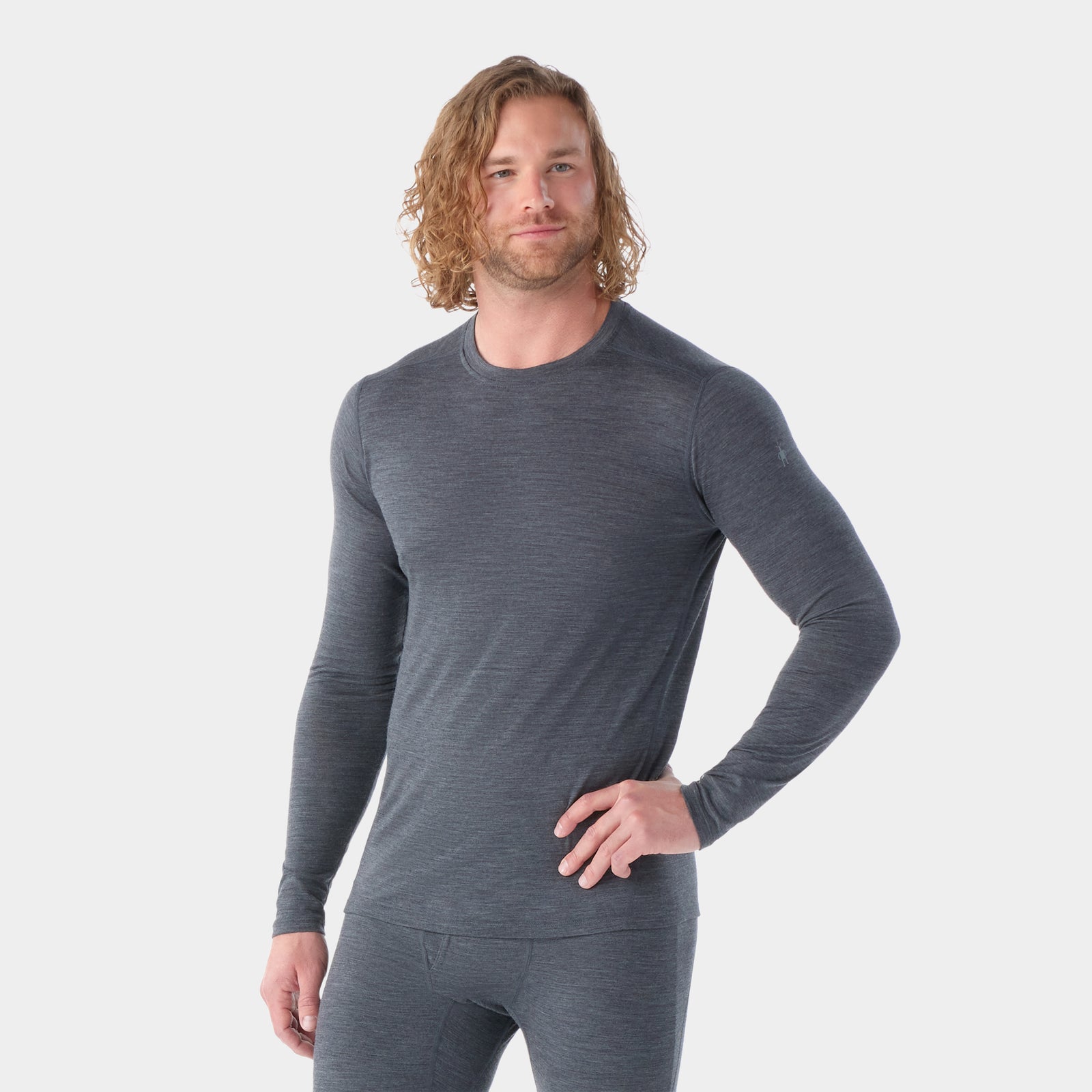 Men's Classic All-Season Merino Base Layer Crew Burnt Sienna - ver - 1