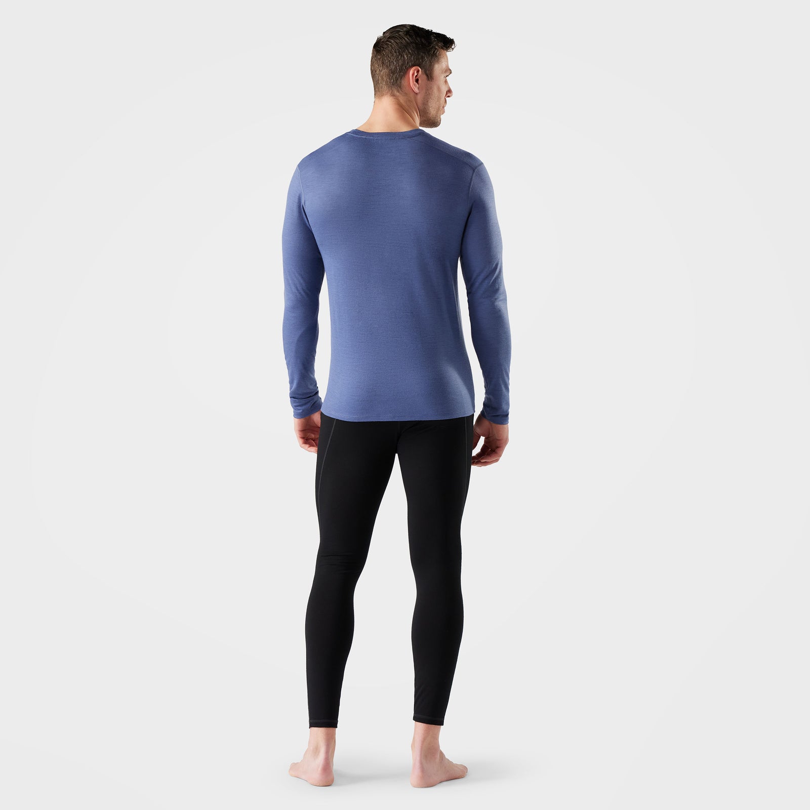 Men's Classic All-Season Merino Base Layer Crew Sable Brown Mountain - ver - 2