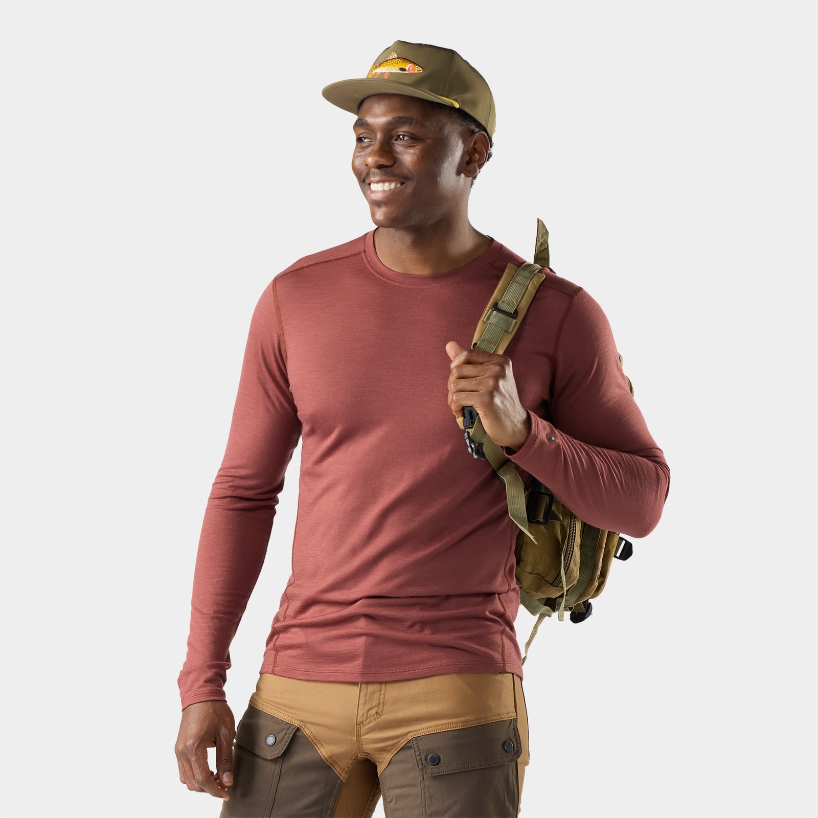 Men's Classic All-Season Merino Base Layer Crew Mineral Blue - ver - 5