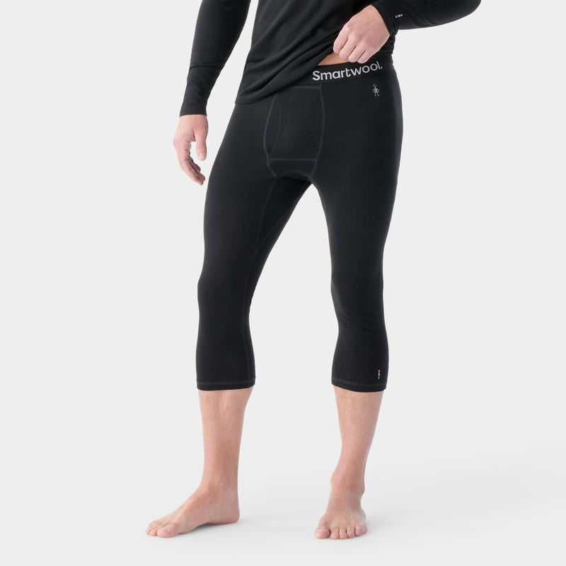 Men's Classic All-Season Merino Base Layer 3/4 Bottom - Black / L