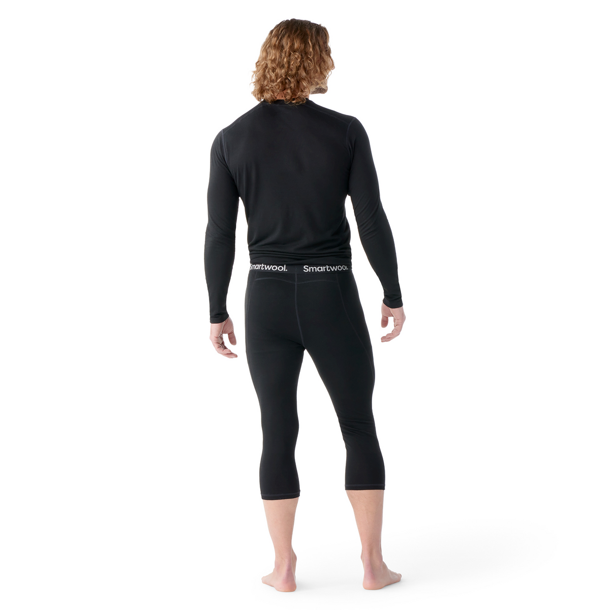 Men's Classic All-Season Merino Base Layer 3/4 Bottom Black - 2