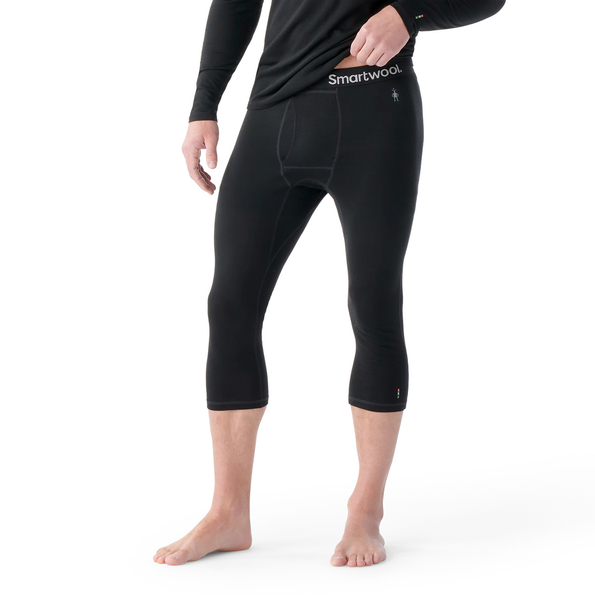 Men's Classic All-Season Merino Base Layer 3/4 Bottom Black - 1