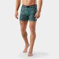 Men's Merino Print Boxer Brief Dusty Teal Geo Floral - ver - 1