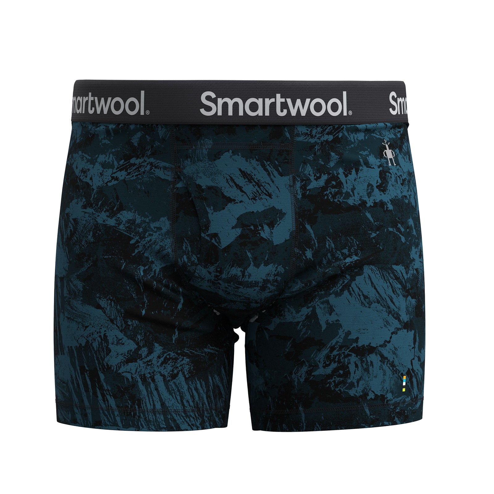 Men's Merino Print Boxer Brief Blue Summit Sector - ver - 3