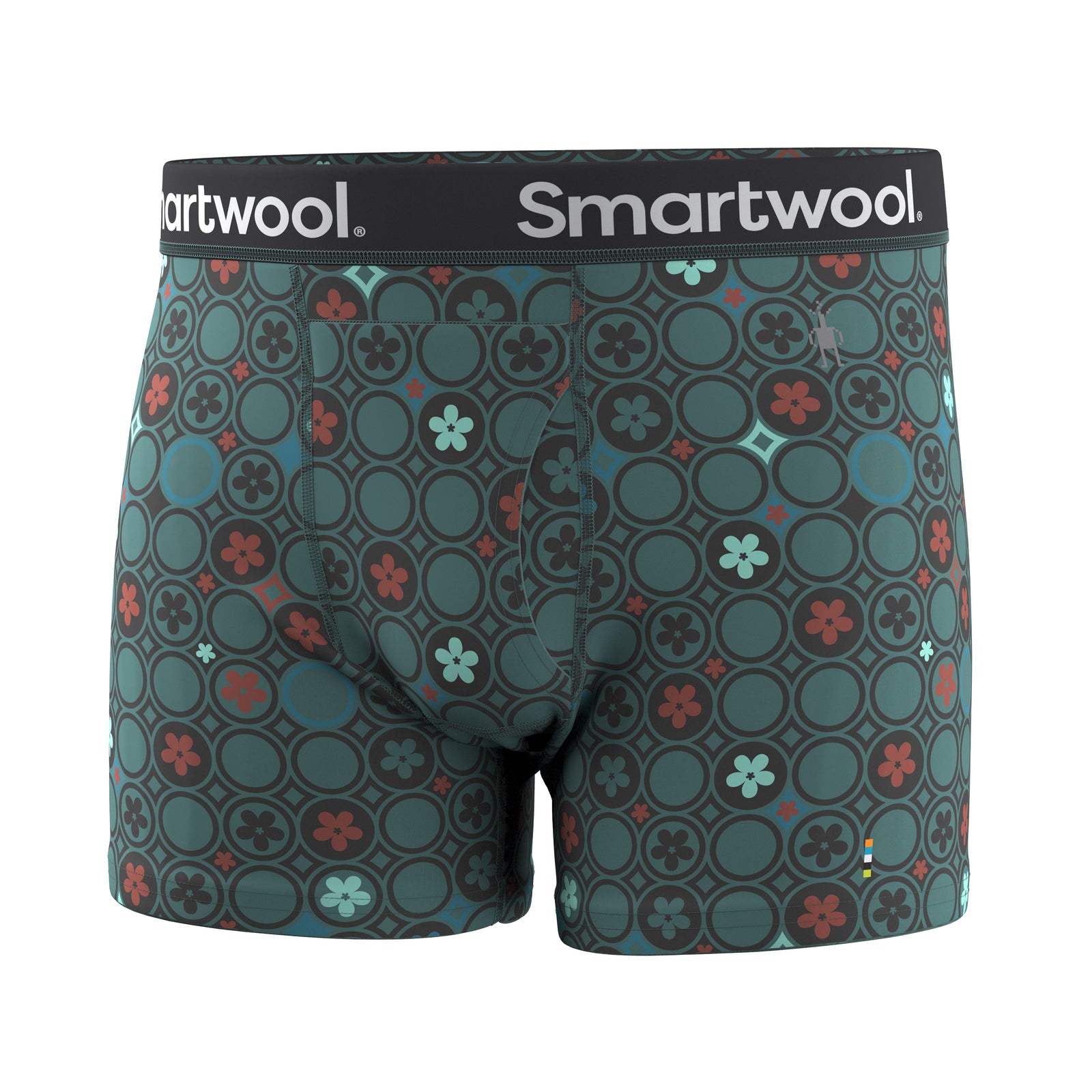 Men's Merino Print Boxer Brief Blue Summit Sector - ver - 6