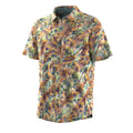 Men's Everyday Short Sleeve Button Down Dusty Teal Geo Floral - ver - 4