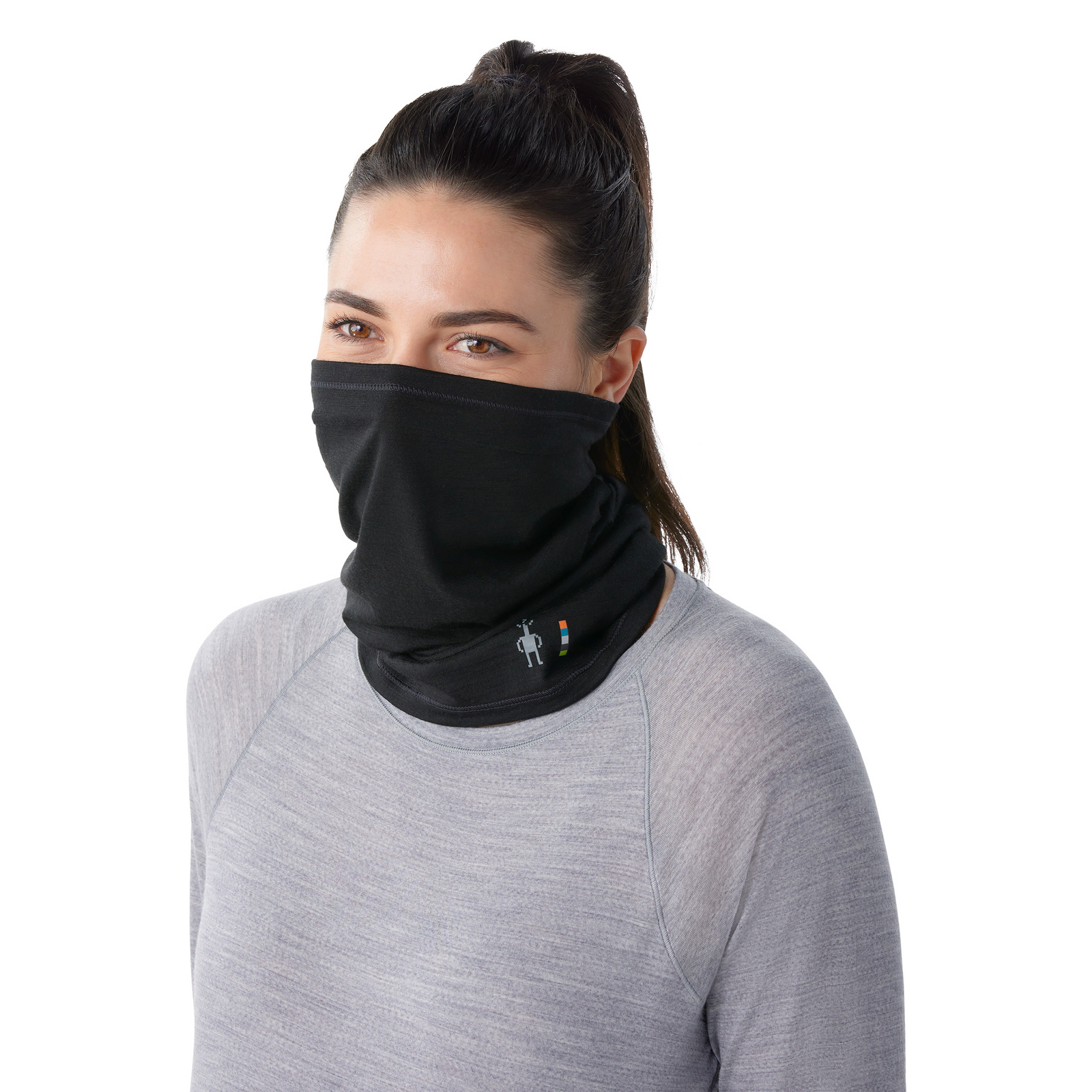 Merino Neck Gaiter Black - ver - 2
